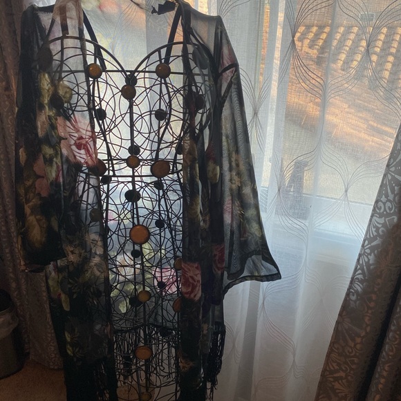 floral kimono shawl - Picture 1 of 4